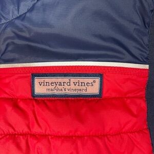 Vineyard Vines Vest Boys Large Performance Zip Up Outerwear Preppy Classic Red